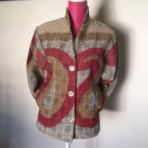 Dean Alan red and cream jacket